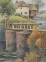 Een sfeervol gedetailleerd schilderij – foto 10 – kavel bij De Kringwinkel, Heverlee