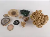 Set van diverse mineralen en agaatschijven – kavel bij De Kringwinkel, Heverlee
