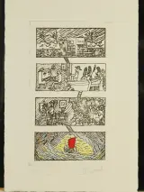 Ivan Good gesigneerd grafisch werk naar Ensor 39/70 – kavel bij De Kringwinkel, Antwerpen