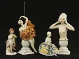 Lot van 4 Antieke Porseleinen 'Half-Dolls' – Art Deco, ca. 1920/1930 – kavel bij De Kringwinkel, Antwerpen