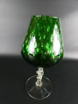 Italiaanse Empoli-stijl glazen kelkvaas groen – foto 2 – kavel bij De Kringwinkel, Heverlee