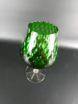 Italiaanse Empoli-stijl glazen kelkvaas groen – foto 3 – kavel bij De Kringwinkel, Heverlee
