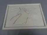 Ingelijste gravure van paarden door Octave Landuyt – kavel bij De Kringwinkel, Diest