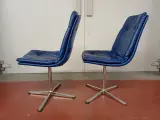 2 vintage blauwe designstoelen – foto 4 – kavel bij De Kringwinkel, Ninove