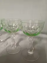 5 kristallen uranium glazen – foto 5 – kavel bij De Kringwinkel, Liedekerke