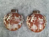 Peruaanse Nazca-stijl decoratieve aardewerken miniatuur-kruikjes – kavel bij De Kringwinkel, Gent