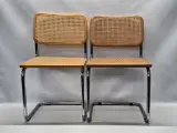 Set van 2 vintage Cesca B32-stoelen - Marcel Breuer design - Made in Italy – foto 2 – kavel bij De Kringwinkel, Gent
