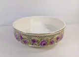 Antieke lampetset met paarse rozen decoratie – foto 4 – kavel bij De Kringwinkel, Turnhout
