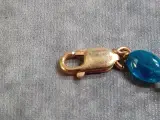 Handgemaakte gouden armband - 750 - met turkoois en blauw apatiet / glaskralen – foto 6 – kavel bij De Kringwinkel, Gent