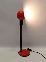 Vintage Veneta Lumi Italiaanse Bureaulamp - Rood/Zwart – foto 6 – kavel bij De Kringwinkel, Gent