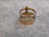 Dyrberg/Kern goudkleurige sieradenset - Ring en oorbellen met kristallen – foto 3 – kavel bij De Kringwinkel, Gent