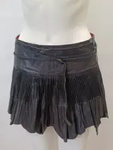 Jean Paul Gaultier FEMME Vintage leren mini plissérok – kavel bij De Kringwinkel, Gent