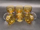 Set van 6 Vintage Luminarc Amber Glazen Coupes / Dessertglazen – foto 5 – kavel bij De Kringwinkel, Gent