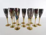 Claridge Brutalist Silverplate & Brass Flute Glasses (12 stuks) – kavel bij De Kringwinkel, Heverlee