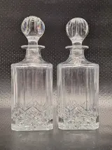 Set Vintage Kristallen Whisky karaffen met Bolsluiting – foto 10 – kavel bij De Kringwinkel, Gent