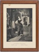 19e-eeuwse lithografie ‘Goldschmieds Töchterlein’ naar Wilhelm Nerenz - ingelijst – foto 2 – kavel bij De Kringwinkel, Gent