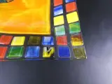 Abstracte glazen decoratieve borden (2 stuks) – foto 4 – kavel bij De Kringwinkel, Heverlee