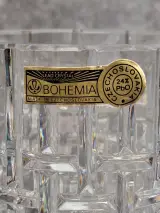 Vintage Bohemia Crystal vaas met geometrisch relief – foto 2 – kavel bij De Kringwinkel, Gent