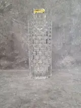 Vintage Bohemia Crystal vaas met geometrisch relief – foto 5 – kavel bij De Kringwinkel, Gent
