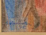 Religieus schilderij ‘Kruisiging’ uit 1957 - Andreas Vanvlasselaer – foto 2 – kavel bij De Kringwinkel, Gent