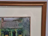 Pasteltekening ‘Hoeverzicht’ - gesigneerd ME en gedateerd 1980 – foto 4 – kavel bij De Kringwinkel, Gent