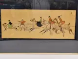 Antieke chromolithografie ‘The Fence’ - Engelse vossenjacht - Dorothy Hardy – kavel bij De Kringwinkel, Gent