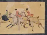 Antieke chromolithografie ‘The Fence’ - Engelse vossenjacht - Dorothy Hardy – foto 2 – kavel bij De Kringwinkel, Gent