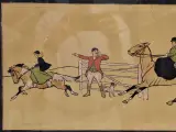 Antieke chromolithografie ‘The Fence’ - Engelse vossenjacht - Dorothy Hardy – foto 3 – kavel bij De Kringwinkel, Gent