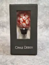 Set van 2 Luxe Glazen Wijnstoppers in Doos - Murano Stijl / Opale Design Flessenstoppers – foto 6 – kavel bij De Kringwinkel, Gent