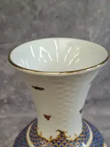 Bareuther Waldsassen porseleinen balustervaas - vogels, insecten en blauw schubdecor – foto 5 – kavel bij De Kringwinkel, Gent