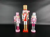 Set van drie decoratieve houten kerst-notenkrakers – kavel bij De Kringwinkel, Heverlee