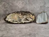 Grote Gepolijste Agaat Geode Schijf & Bijbehorende Agaat Steen – foto 2 – kavel bij De Kringwinkel, Gent