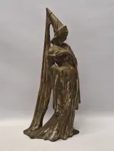 Vintage Art Deco beeld ‘Bourgondische Dame’ - jaren ’40 of Vintage Art Deco Beeld van adellijke dame (Jaren '40) – foto 5 – kavel bij De Kringwinkel, Gent