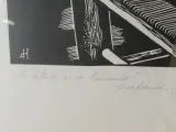 Houtsnede - De blinde en de leeuwerik - Antoon Herckenrath – foto 5 – kavel bij De Kringwinkel, Heverlee