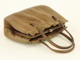 Vintage Cognacbruine Leren Handtas – foto 4 – kavel bij De Kringwinkel, Antwerpen