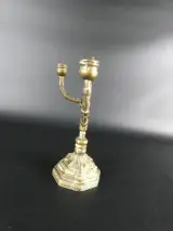 Vintage messing 9-armige menora/kandelaar – foto 8 – kavel bij De Kringwinkel, Heverlee