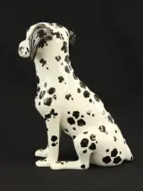 Italiaans keramisch beeld van een dalmatiër - handbeschilderd - 31,5 cm – foto 5 – kavel bij De Kringwinkel, Antwerpen