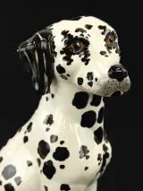 Italiaans keramisch beeld van een dalmatiër - handbeschilderd - 31,5 cm – foto 7 – kavel bij De Kringwinkel, Antwerpen