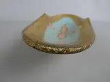 Decoratief houten ovaal schaaltje met goud- en pasteltinten – foto 4 – kavel bij De Kringwinkel, Diest