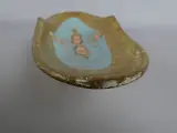 Decoratief houten ovaal schaaltje met goud- en pasteltinten – foto 5 – kavel bij De Kringwinkel, Diest