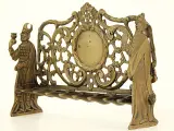 Antieke messing Chanoekalamp - Judaica - Mozes & Aäron - Praag/Bohemen - vermoedelijk 19e eeuw – foto 2 – kavel bij De Kringwinkel, Antwerpen