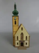 Modelkerk van Faller met gedetailleerde ramen – foto 2 – kavel bij De Kringwinkel, Diest