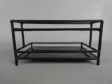 Tweeledig metalen etagère met glazen bladen – foto 3 – kavel bij De Kringwinkel, Diest