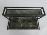 Tweeledig metalen etagère met glazen bladen – foto 4 – kavel bij De Kringwinkel, Diest