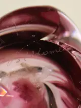 Val Saint Lambert vaas roze kristal (35 cm / jaren 60) – foto 6 – kavel bij De Kringwinkel, Antwerpen