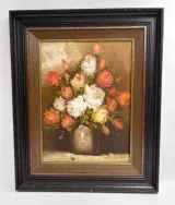 Stilleven met Rozen – Gesigneerd R. Pasanault – kavel bij De Kringwinkel, Gent