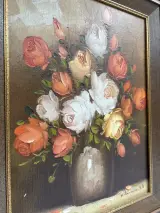 Stilleven met Rozen – Gesigneerd R. Pasanault – foto 3 – kavel bij De Kringwinkel, Gent