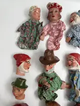 Partij Vintage Handpoppen (Gips) – Antiek Poppenkast – foto 7 – kavel bij De Kringwinkel, Gent