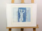 Gesigneerde gravure "Jetty" (1996) – Ingelijst kunstwerk – kavel bij De Kringwinkel, Heverlee