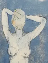 Gesigneerde gravure "Jetty" (1996) – Ingelijst kunstwerk – foto 4 – kavel bij De Kringwinkel, Heverlee